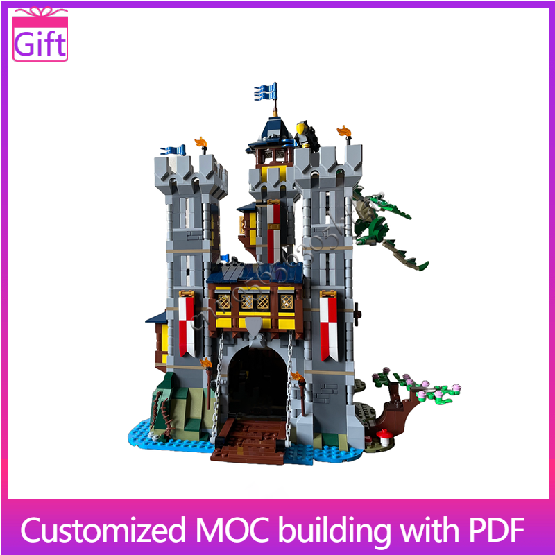 Lego Set Creator - 2406 шт. Moc, средневековый рыцарь, замок,